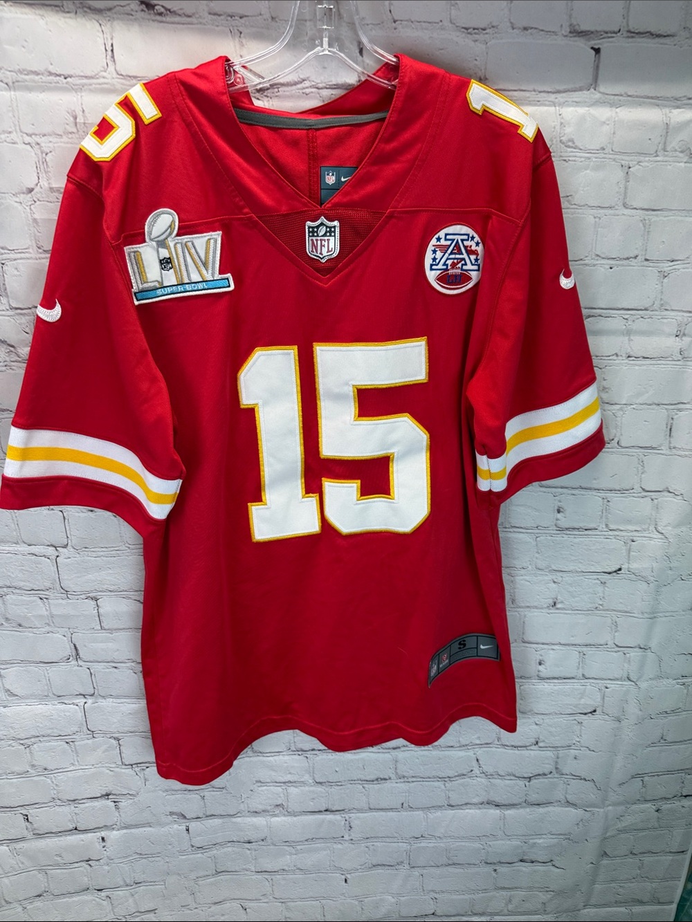 Nike Patrick Mahomes Kansas City Chiefs Super Bowl LIV Jersey Men's Size S. EUC
